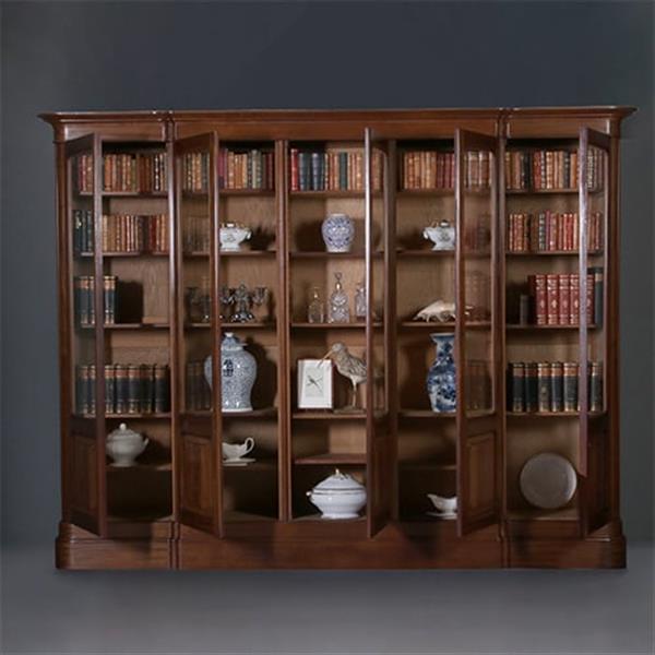Grote foto allemachtig grote bibliotheekkast met 5 deuren ruim 3 meter breed ca 1925 no.212810 antiek en kunst stoelen en banken