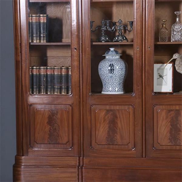 Grote foto allemachtig grote bibliotheekkast met 5 deuren ruim 3 meter breed ca 1925 no.212810 antiek en kunst stoelen en banken