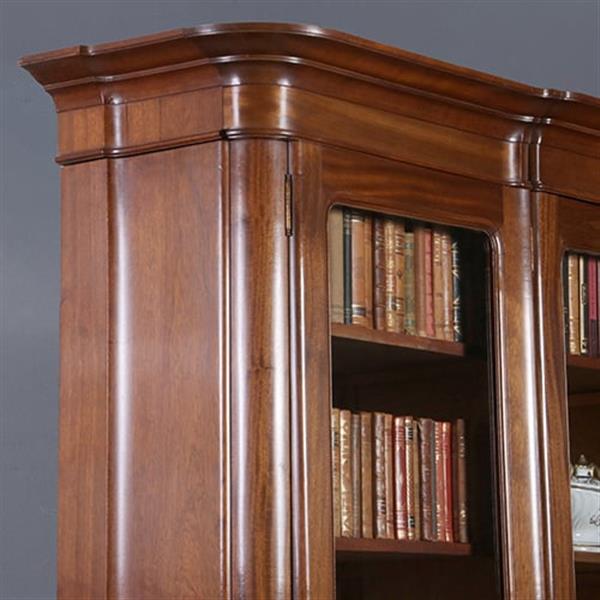 Grote foto allemachtig grote bibliotheekkast met 5 deuren ruim 3 meter breed ca 1925 no.212810 antiek en kunst stoelen en banken