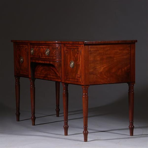 Grote foto regency sideboard in bloemmahonie met ebbenhout en brons ca 1825 no.222145 antiek en kunst stoelen en banken