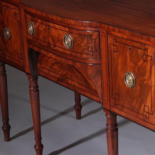 Grote foto regency sideboard in bloemmahonie met ebbenhout en brons ca 1825 no.222145 antiek en kunst stoelen en banken