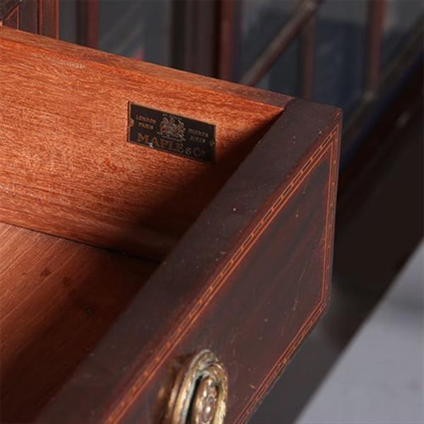 Grote foto een bijna 3 m. lange lage boekenkast met secretaire 1910 maple co no.222140 antiek en kunst overige in antiek gebruiksvoorwerpen