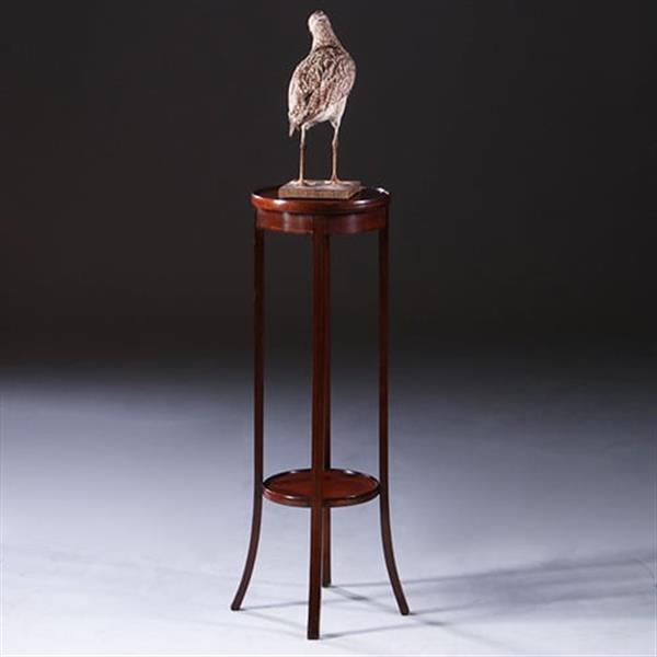 Grote foto hollandse lampetafel in strak mahonie ca. 1900 met ingelegde biesjes no.222120 antiek en kunst stoelen en banken
