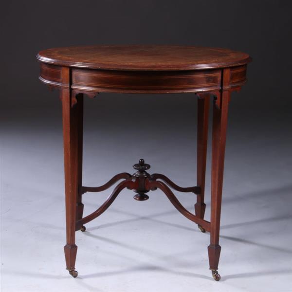 Grote foto salontafel in de hoge 19e eeuwse traditie fraai ingelegd door p e gane artistic furniture ca 1 antiek en kunst stoelen en banken