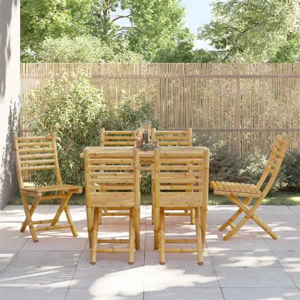 Grote foto vidaxl tuinstoelen 6 st inklapbaar 43x54x88 bamboe tuin en terras tuinmeubelen