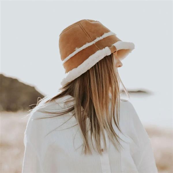 Grote foto emu australia sheepskin hat maat one size kleding dames schoenen