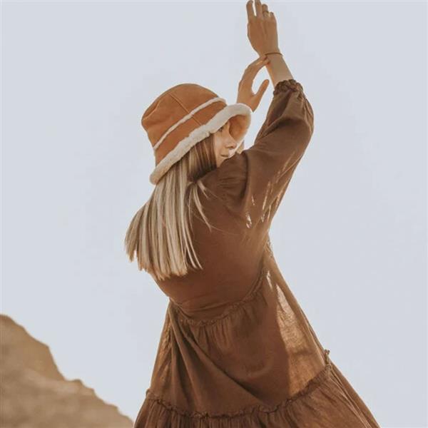 Grote foto emu australia sheepskin hat maat one size kleding dames schoenen