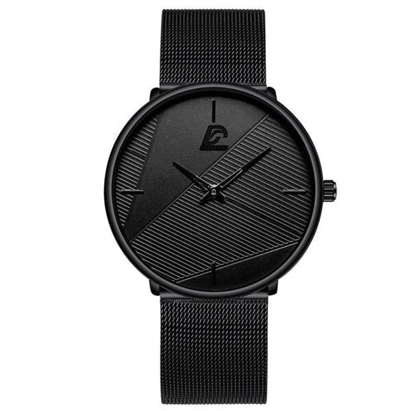Grote foto minimalistisch horloge voor heren mode ultradun eenvoudig zakelijk kwartshorloge kleding dames horloges