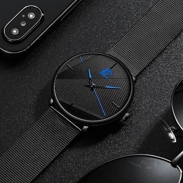 Grote foto minimalistisch horloge voor heren mode ultradun eenvoudig zakelijk kwartshorloge kleding dames horloges