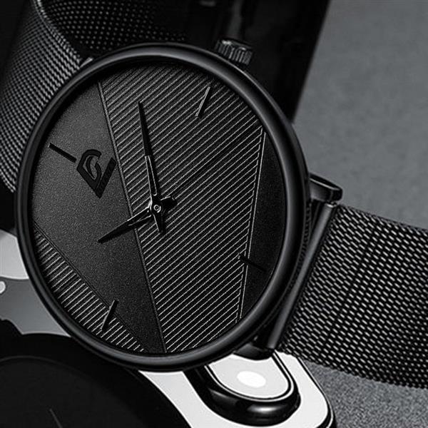 Grote foto minimalistisch horloge voor heren mode ultradun eenvoudig zakelijk kwartshorloge kleding dames horloges
