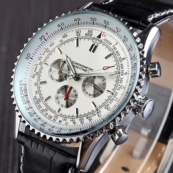 Grote foto automatisch mechanisch horloge voor heren multifunctioneel waterdicht polshorloge met zes naalden kleding dames horloges