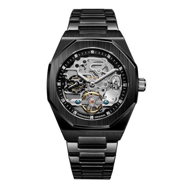 Grote foto mechanische roestvrijstalen luxe horlogemode voor heren zakelijk polshorloge kleding dames horloges