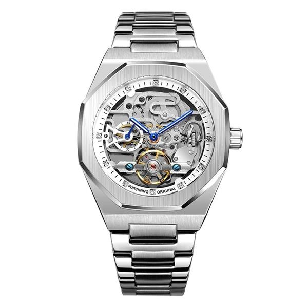Grote foto mechanische roestvrijstalen luxe horlogemode voor heren zakelijk polshorloge kleding dames horloges