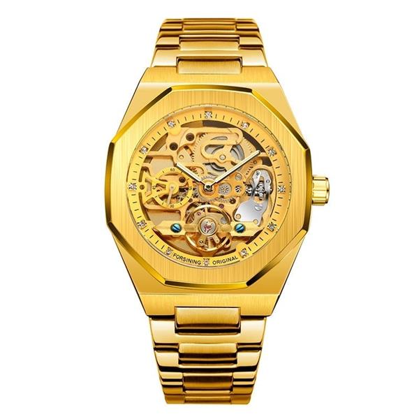 Grote foto mechanische roestvrijstalen luxe horlogemode voor heren zakelijk polshorloge kleding dames horloges