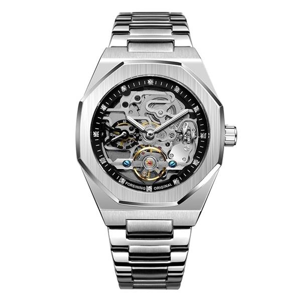 Grote foto mechanische roestvrijstalen luxe horlogemode voor heren zakelijk polshorloge kleding dames horloges