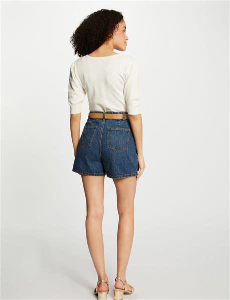 Grote foto jumper v neck short sleeves 242 manihi ivoire kleding dames overige kledingstukken