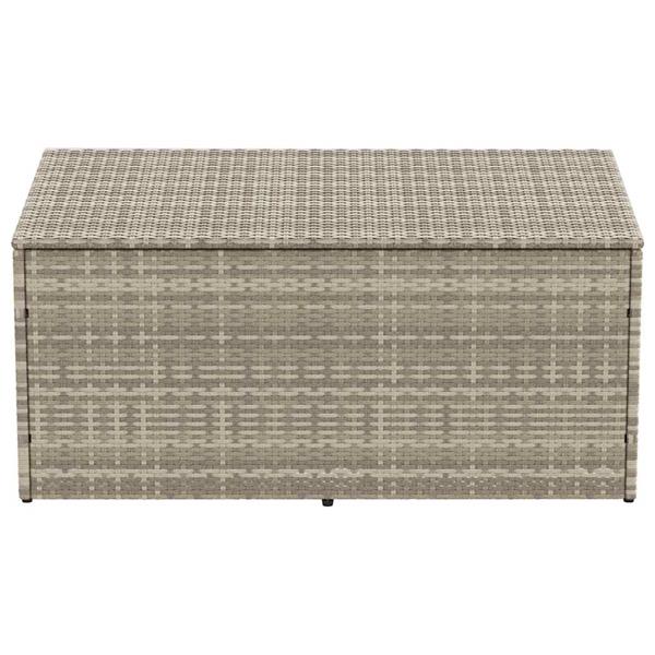 Grote foto vidaxl tuinbox 110x50x58 cm poly rattan lichtgrijs tuin en terras overige tuin en terras