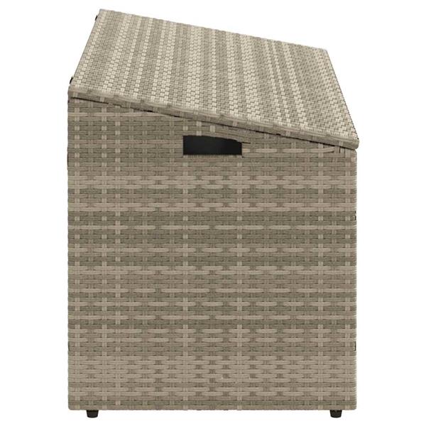 Grote foto vidaxl tuinbox 110x50x58 cm poly rattan lichtgrijs tuin en terras overige tuin en terras