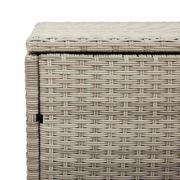 Grote foto vidaxl tuinbox 110x50x58 cm poly rattan lichtgrijs tuin en terras overige tuin en terras