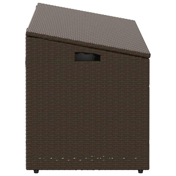 Grote foto vidaxl tuinbox 110x50x58 cm poly rattan bruin tuin en terras overige tuin en terras