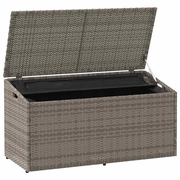 Grote foto vidaxl tuinbox 110x50x58 cm poly rattan grijs tuin en terras overige tuin en terras