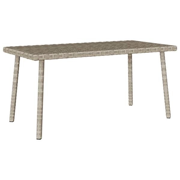 Grote foto vidaxl tuin salontafel rechthoekig 80x40x37 cm poly rattan lichtgrijs tuin en terras tuinmeubelen