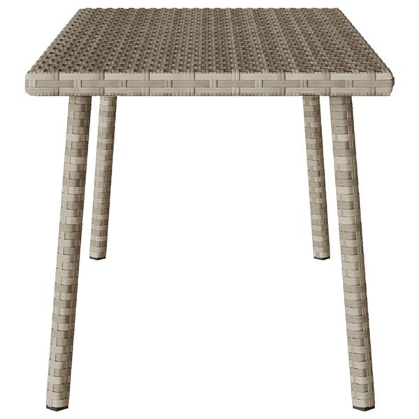 Grote foto vidaxl tuin salontafel rechthoekig 80x40x37 cm poly rattan lichtgrijs tuin en terras tuinmeubelen