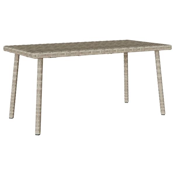 Grote foto vidaxl tuin salontafel rechthoekig 80x40x37 cm poly rattan lichtgrijs tuin en terras tuinmeubelen