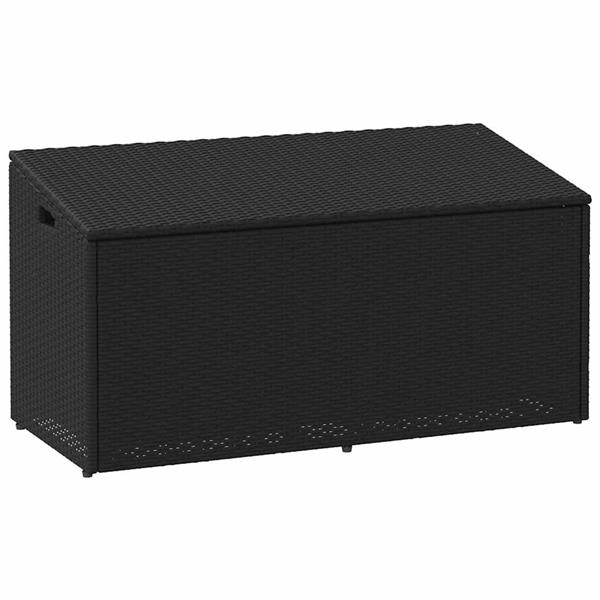 Grote foto vidaxl tuinbox 110x50x58 cm poly rattan zwart tuin en terras overige tuin en terras