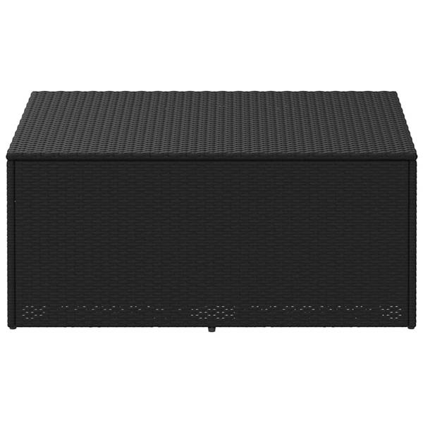 Grote foto vidaxl tuinbox 110x50x58 cm poly rattan zwart tuin en terras overige tuin en terras