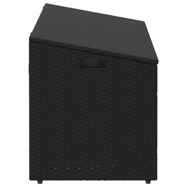Grote foto vidaxl tuinbox 110x50x58 cm poly rattan zwart tuin en terras overige tuin en terras