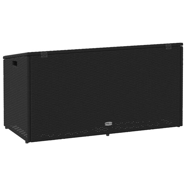 Grote foto vidaxl tuinbox 110x50x58 cm poly rattan zwart tuin en terras overige tuin en terras