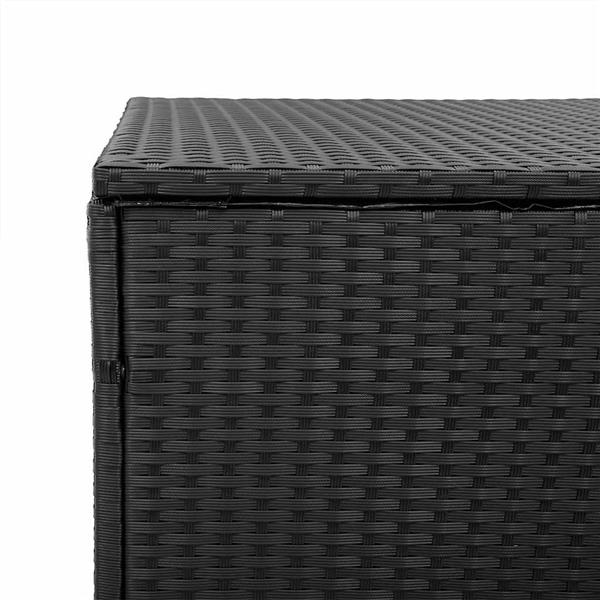 Grote foto vidaxl tuinbox 110x50x58 cm poly rattan zwart tuin en terras overige tuin en terras