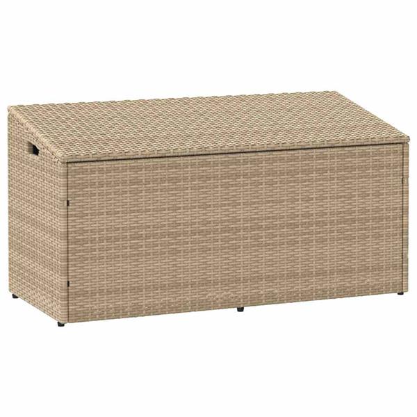 Grote foto vidaxl tuinbox 110x50x58 cm poly rattan beige tuin en terras overige tuin en terras