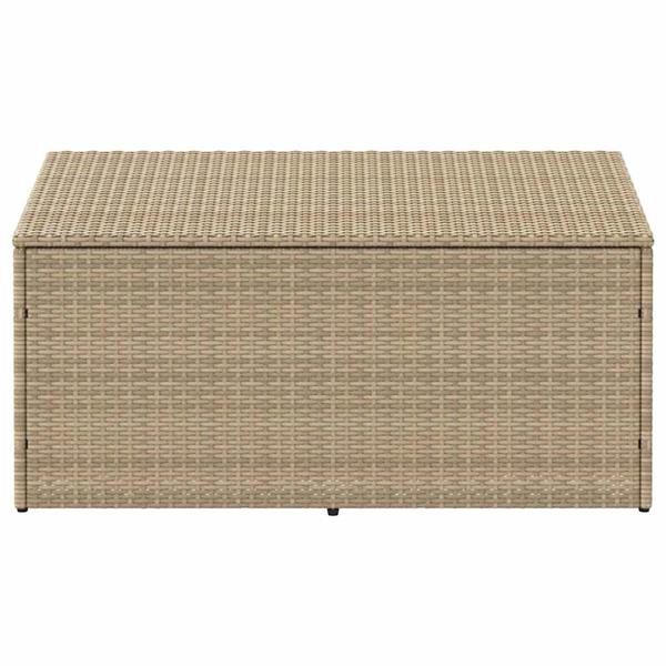 Grote foto vidaxl tuinbox 110x50x58 cm poly rattan beige tuin en terras overige tuin en terras