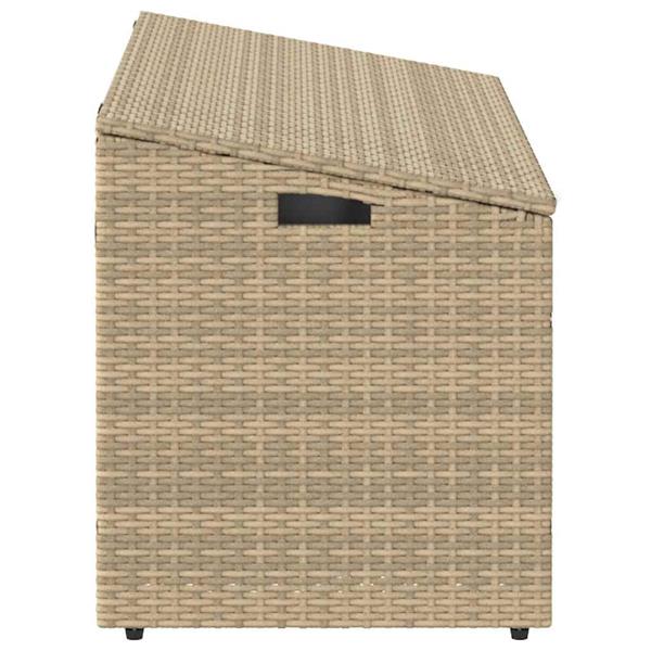 Grote foto vidaxl tuinbox 110x50x58 cm poly rattan beige tuin en terras overige tuin en terras