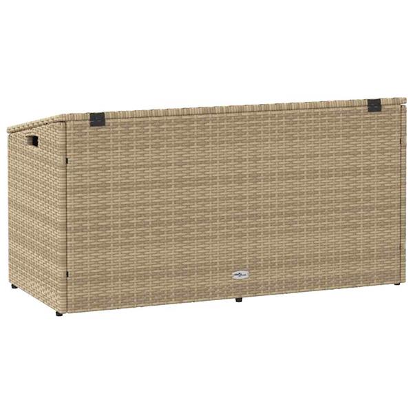 Grote foto vidaxl tuinbox 110x50x58 cm poly rattan beige tuin en terras overige tuin en terras