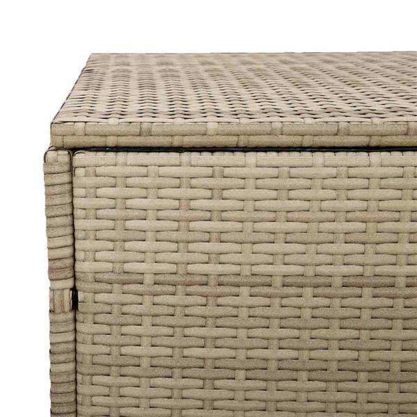 Grote foto vidaxl tuinbox 110x50x58 cm poly rattan beige tuin en terras overige tuin en terras