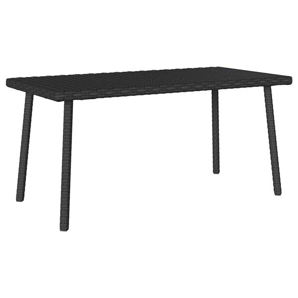 Grote foto vidaxl tuin salontafel rechthoekig 80x40x37 cm poly rattan zwart tuin en terras tuinmeubelen