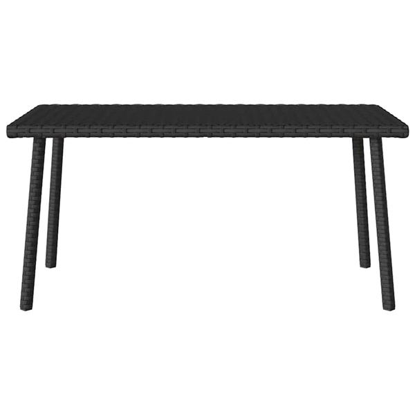 Grote foto vidaxl tuin salontafel rechthoekig 80x40x37 cm poly rattan zwart tuin en terras tuinmeubelen