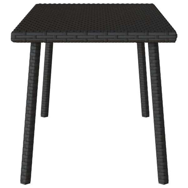 Grote foto vidaxl tuin salontafel rechthoekig 80x40x37 cm poly rattan zwart tuin en terras tuinmeubelen
