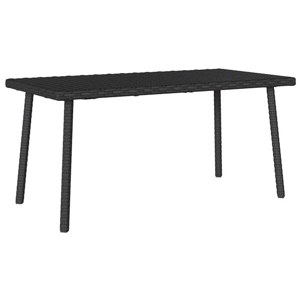 Grote foto vidaxl tuin salontafel rechthoekig 80x40x37 cm poly rattan zwart tuin en terras tuinmeubelen