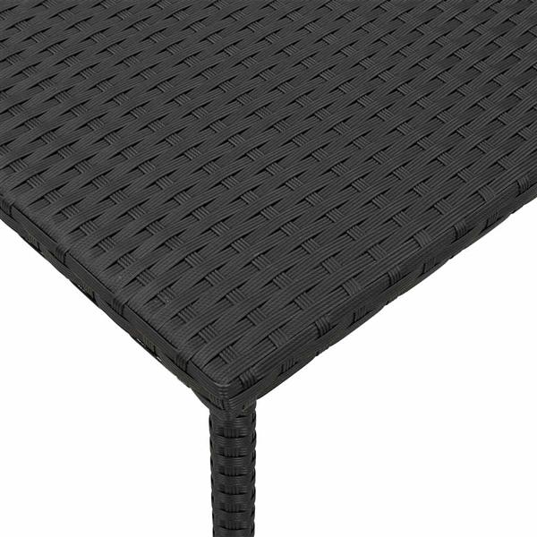 Grote foto vidaxl tuin salontafel rechthoekig 80x40x37 cm poly rattan zwart tuin en terras tuinmeubelen