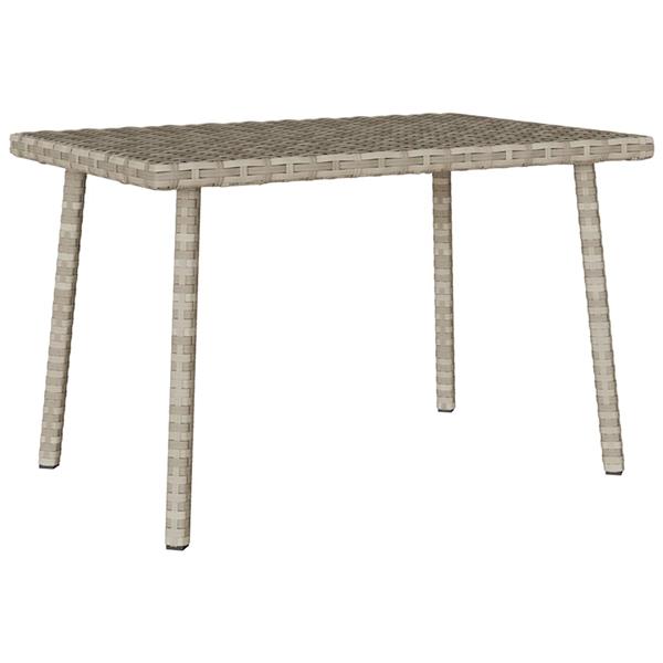 Grote foto vidaxl tuin salontafel rechthoekig 60x40x37 cm poly rattan lichtgrijs tuin en terras tuinmeubelen