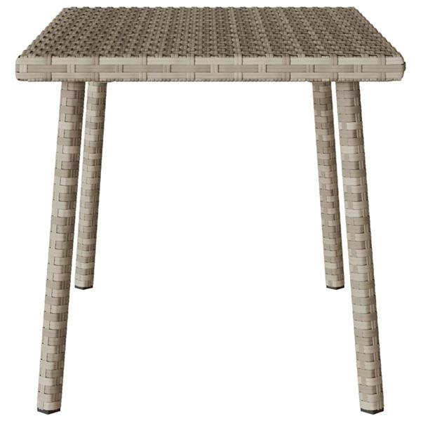 Grote foto vidaxl tuin salontafel rechthoekig 60x40x37 cm poly rattan lichtgrijs tuin en terras tuinmeubelen