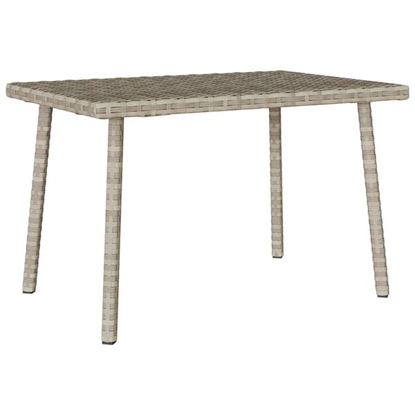 Grote foto vidaxl tuin salontafel rechthoekig 60x40x37 cm poly rattan lichtgrijs tuin en terras tuinmeubelen