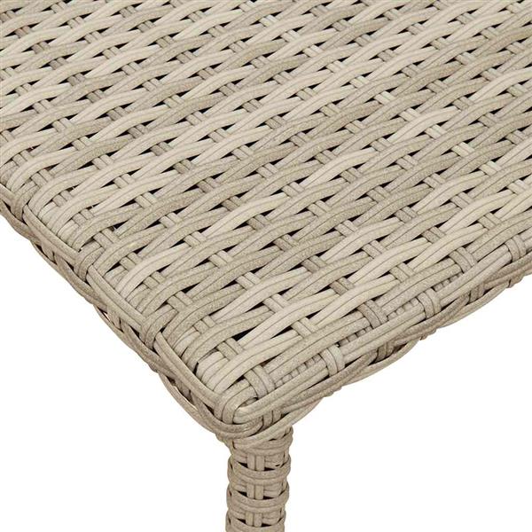 Grote foto vidaxl tuin salontafel rechthoekig 60x40x37 cm poly rattan lichtgrijs tuin en terras tuinmeubelen