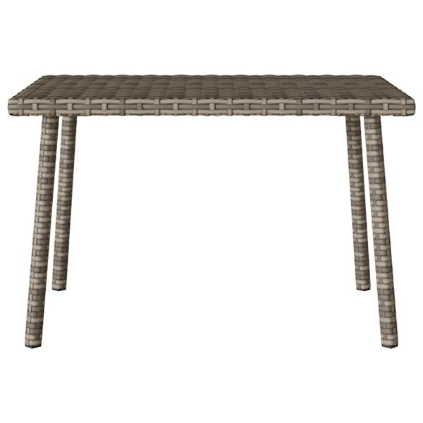 Grote foto vidaxl tuin salontafel rechthoekig 60x40x37 cm poly rattan grijs tuin en terras tuinmeubelen