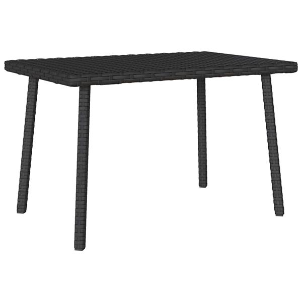 Grote foto vidaxl tuin salontafel rechthoekig 60x40x37 cm poly rattan zwart tuin en terras tuinmeubelen