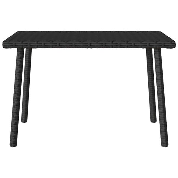 Grote foto vidaxl tuin salontafel rechthoekig 60x40x37 cm poly rattan zwart tuin en terras tuinmeubelen